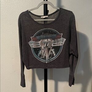 Van Halen Screen Tee Long Sleeve Off shoulder Y2K 80s band